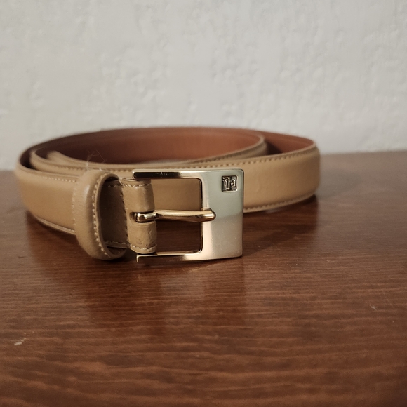 Ralph Lauren Accessories - Premier Ralph Lauren Brand Tan Leather Belt with Gold Buckle, Size L